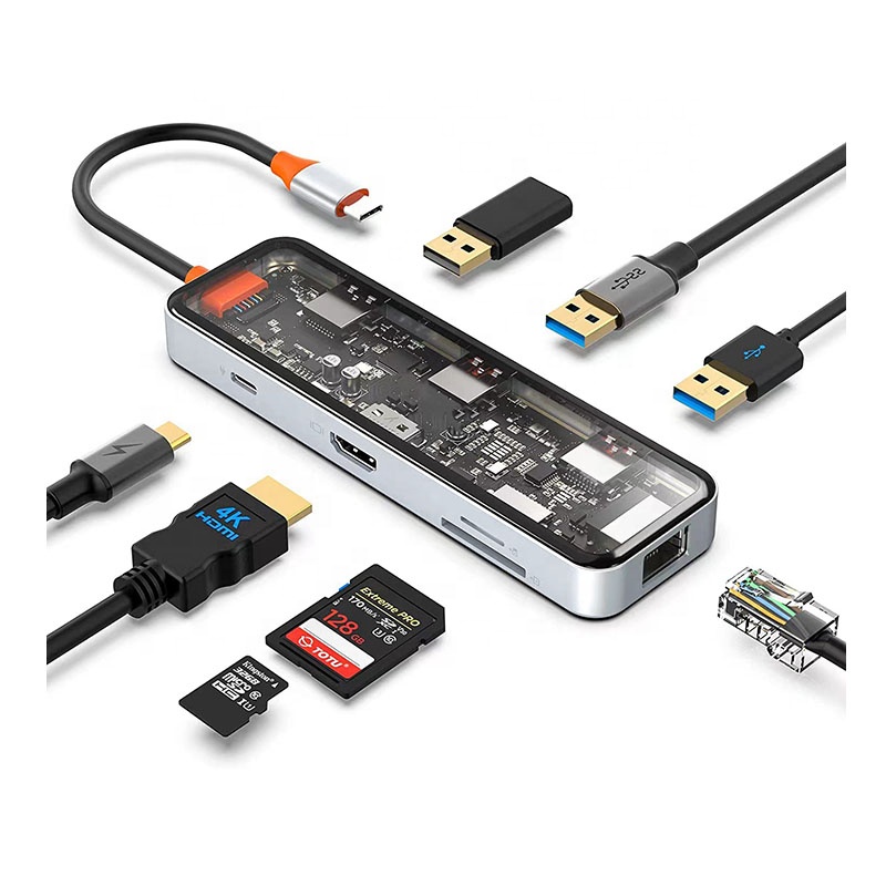 Usb C Hub - USB-C 허브, 4K 지원, 이더넷 포트,