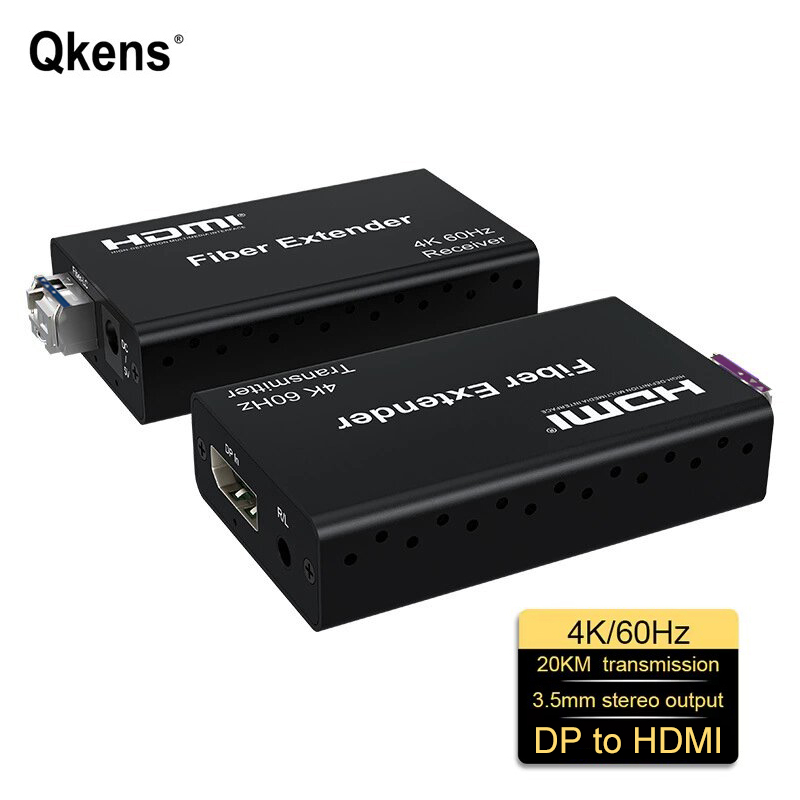 Hdmi Cable - 4K 60Hz 디스플레이포트-하미디움 익스텐더 광케이블(20km) DP-하미디움