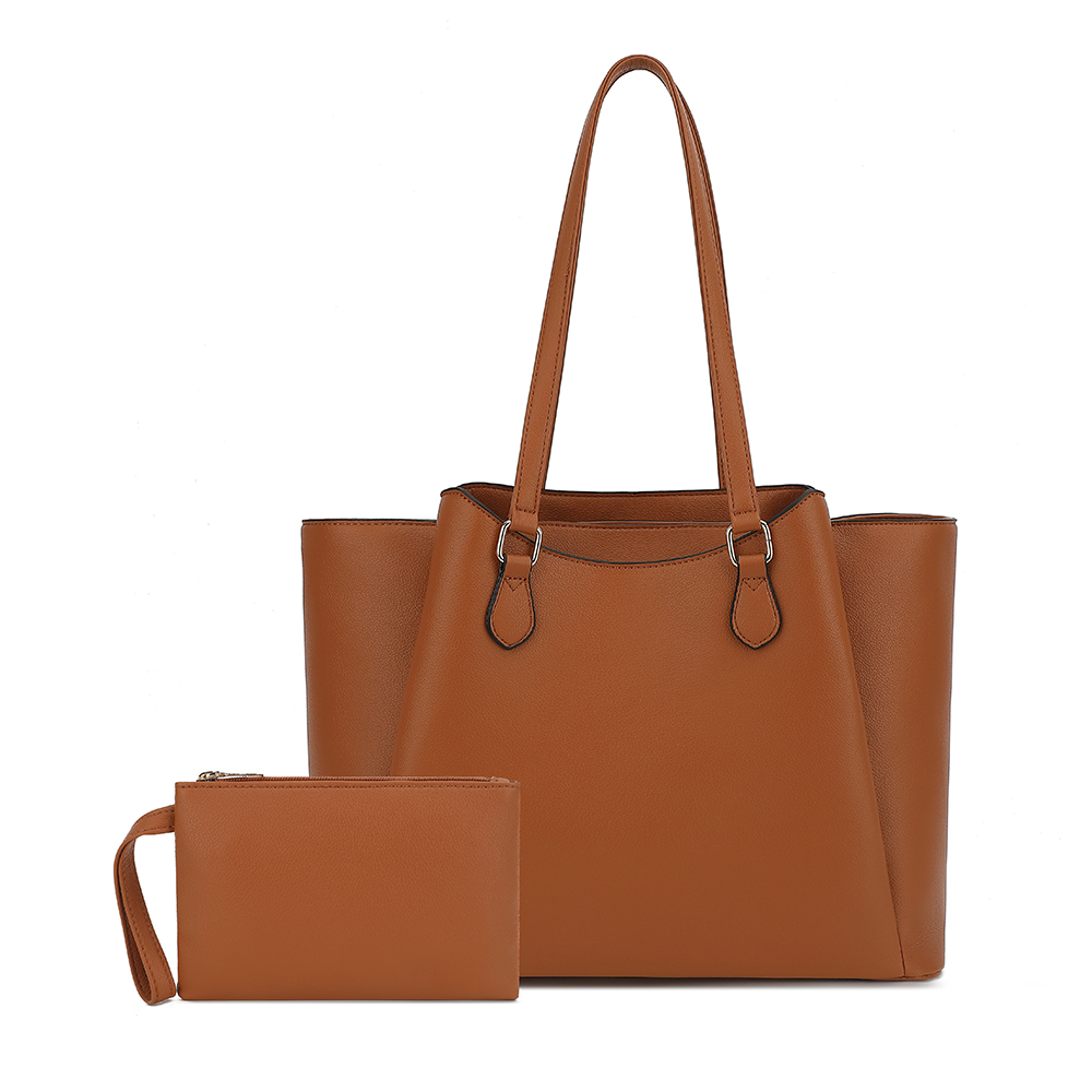 Laptop Original Accessories - 여성용 토트백, 파우치가 있는 대형 PU