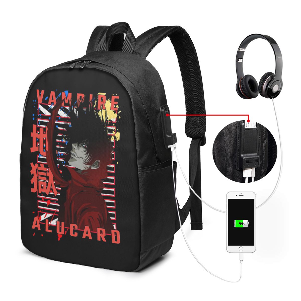 Laptop Bag - Alucard Hellsing 만화 배낭 여행 노트북