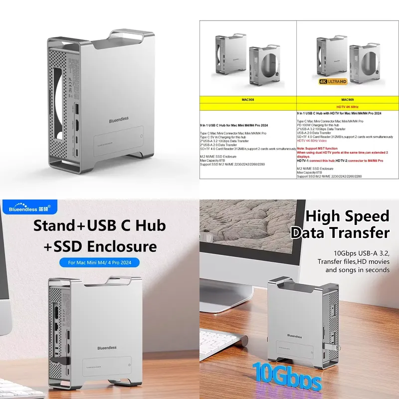 Usb C Hub - 미니 M4 스탠드 허브 독 USB