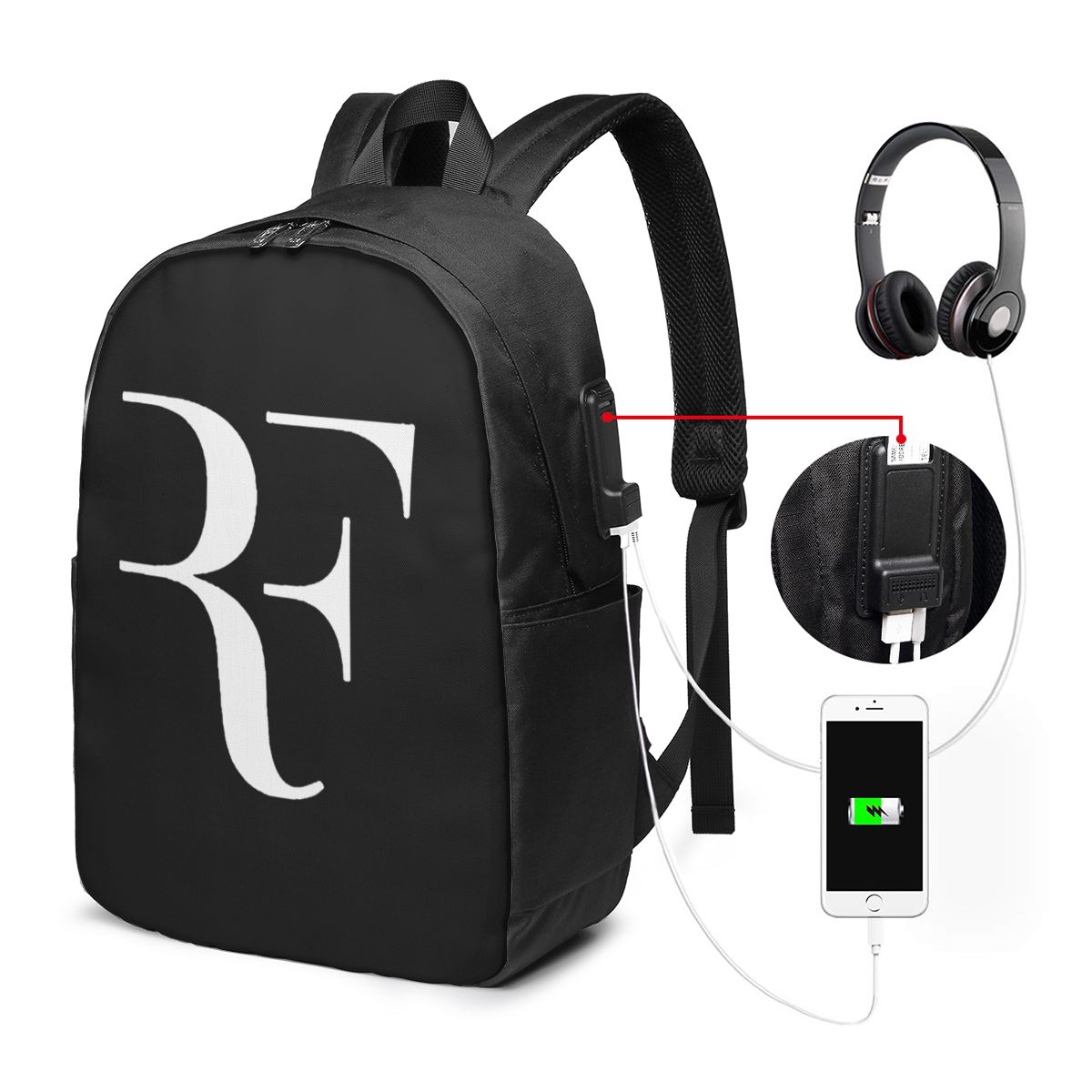 Laptop Original Accessories - 로저 페더러 백팩 여행 노트북 가방