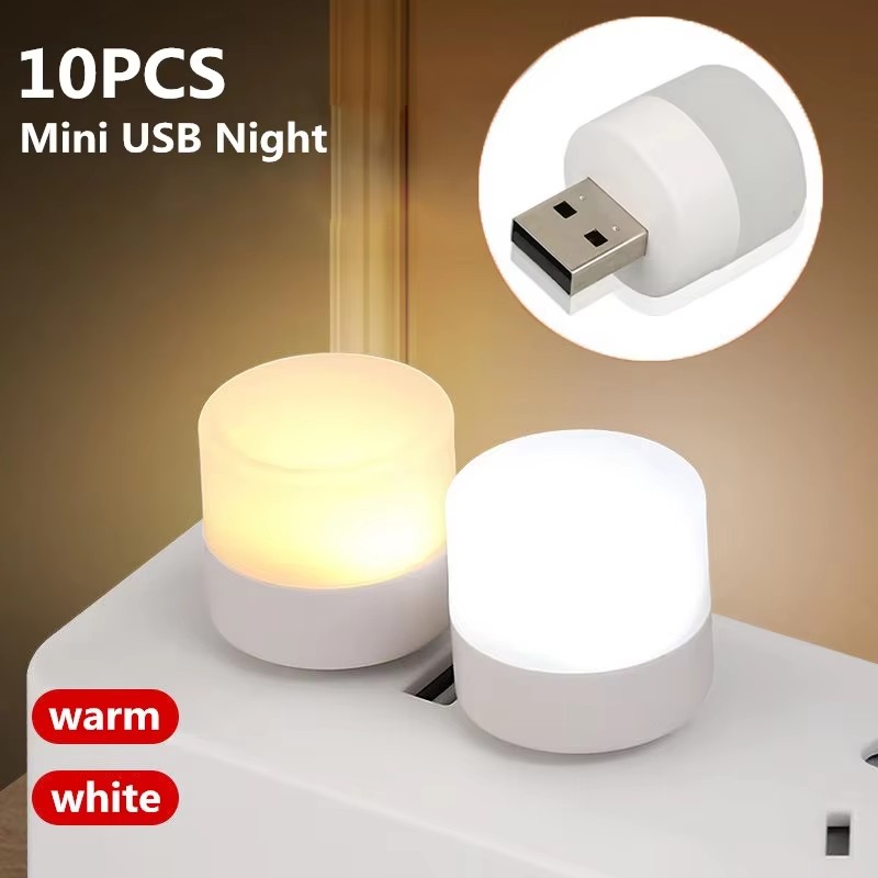 Usb Hub - 1/10개입 미니 USB 야간 조명, 따뜻한