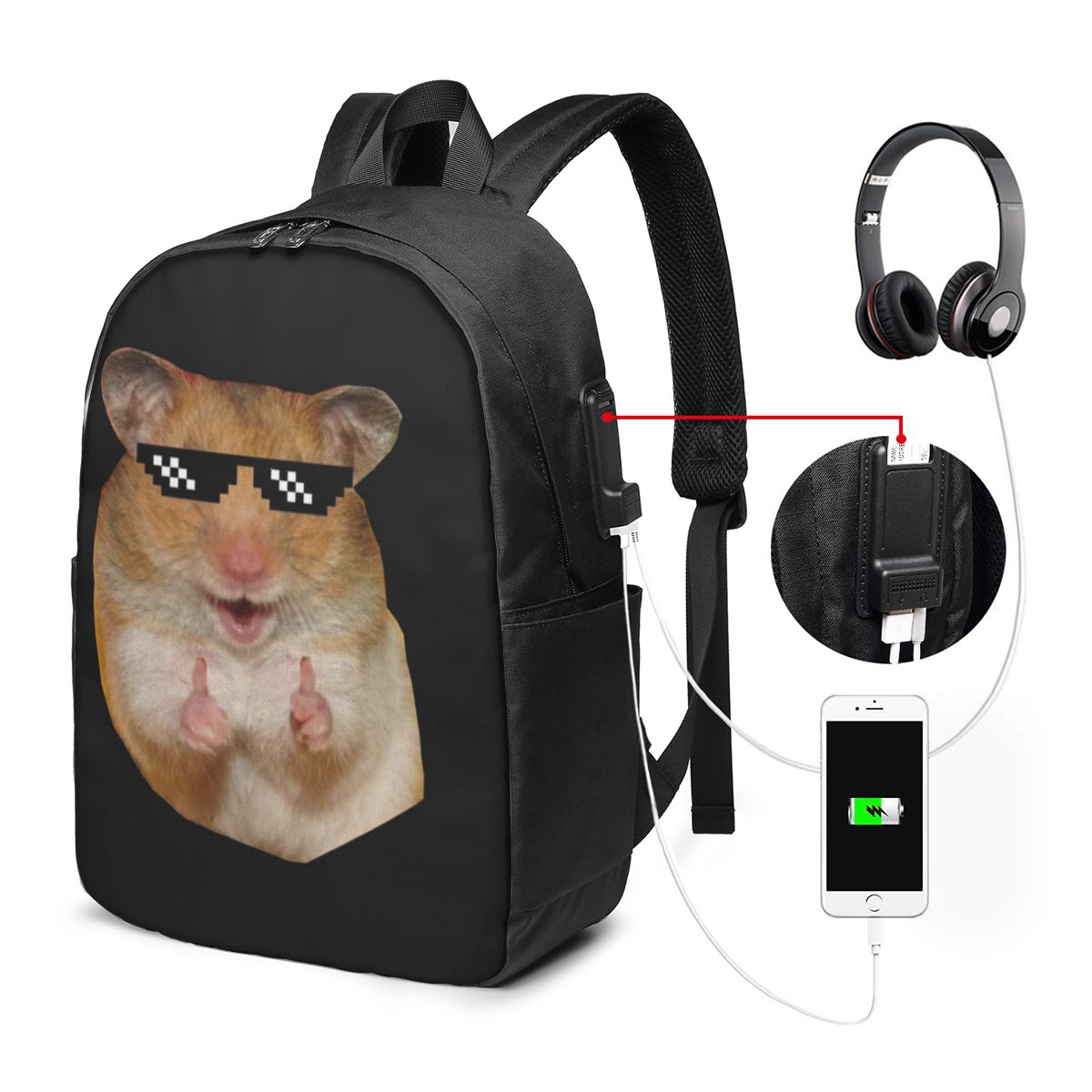 재미있는 햄스터 배낭 여행 노트북 가방 컴퓨터 대학생  - Laptop Bag 리뷰 및 가격