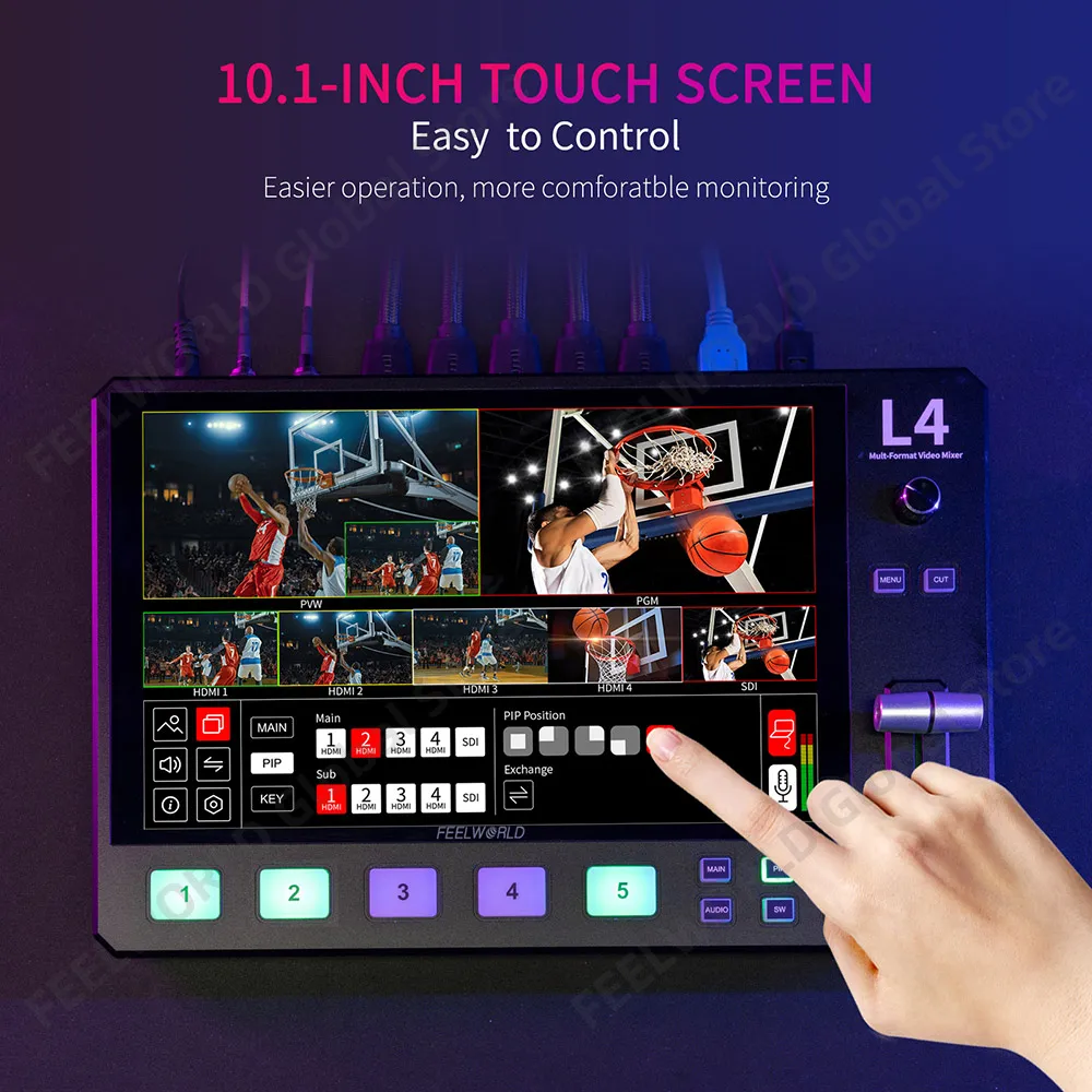 FEELWORLD 터치 스크린 멀티 카메라 비디오 믹서 - Hdmi Cable 리뷰 및 가격