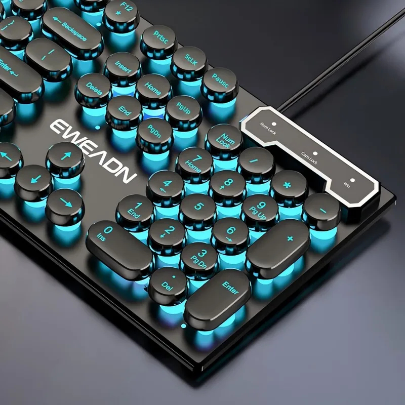 레트로 펑크 기계식 느낌 키보드 마우스 세트 유선 무선 - Laptop Mouse 리뷰 및 가격