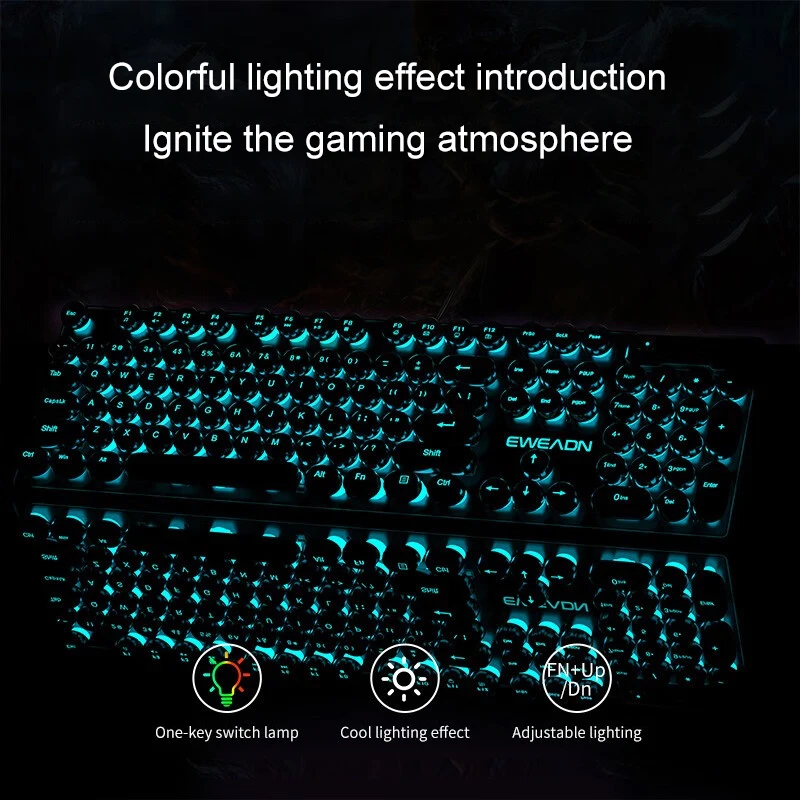 레트로 펑크 기계식 느낌 키보드 마우스 세트 유선 무선 - Laptop Mouse 리뷰 및 가격