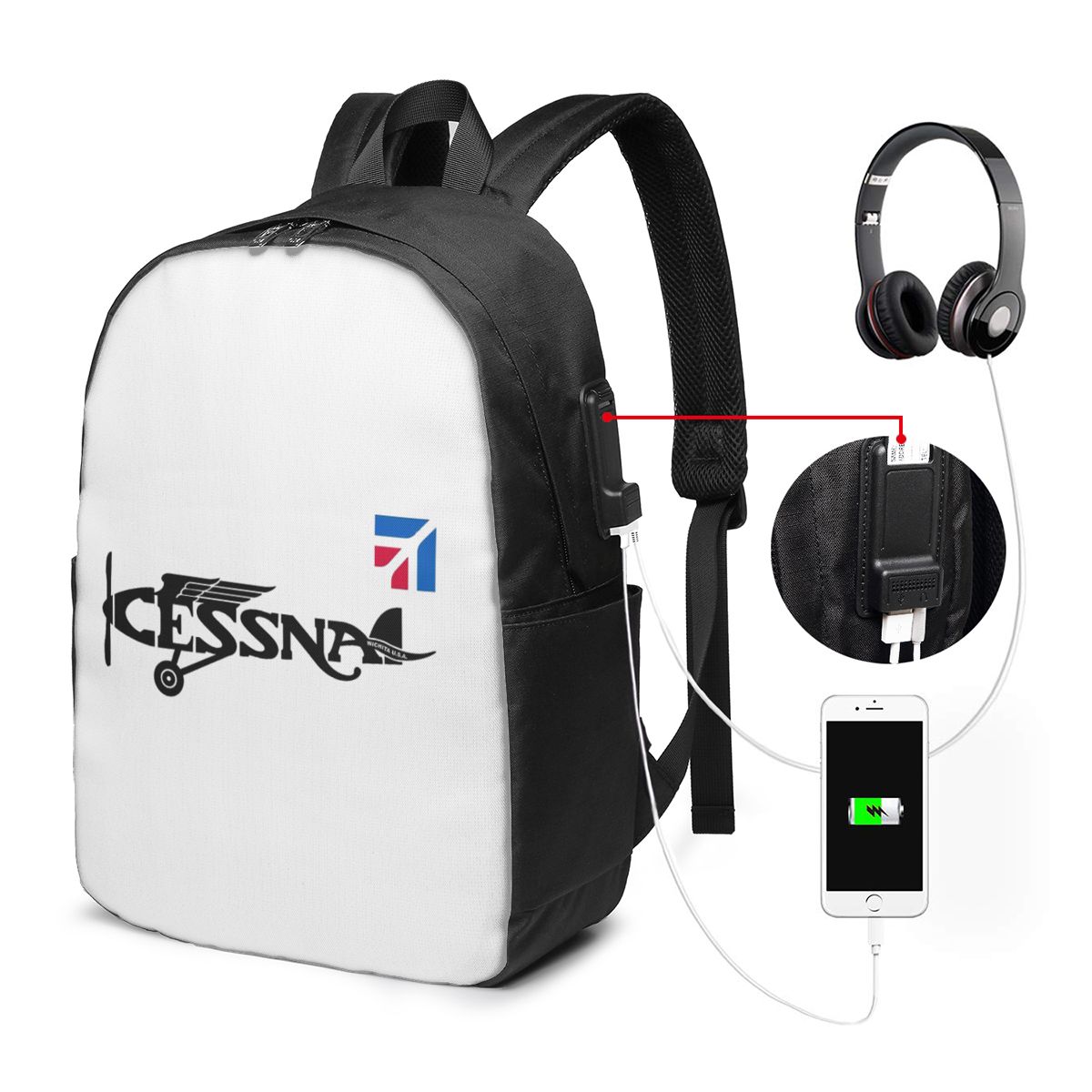세스나 로고 배낭 여행 노트북 가방 컴퓨터 대학생 학교 - Laptop Bag 리뷰 및 가격