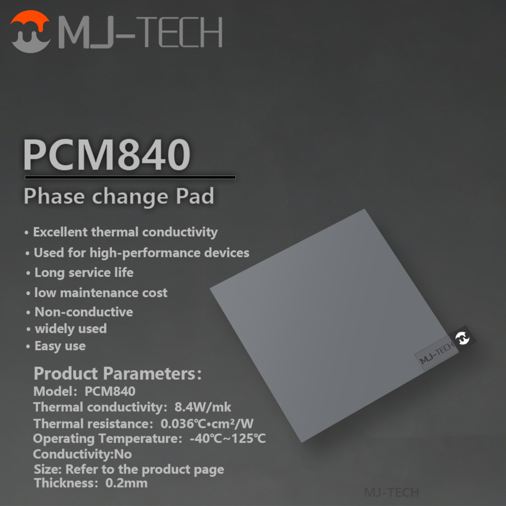 MJ-TECH PCM840 위상변화 패드 8.4W/mk - Laptop Cooling Pad 리뷰 및 가격