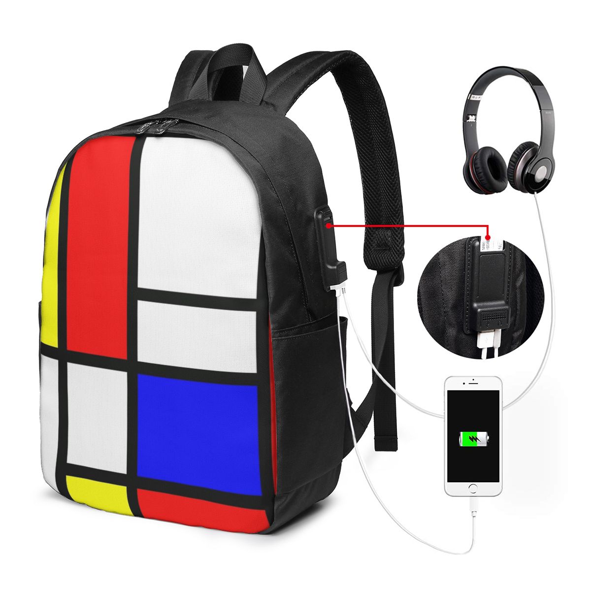 Piet Mondrian Composition 배낭 여 - Laptop Bag 리뷰 및 가격