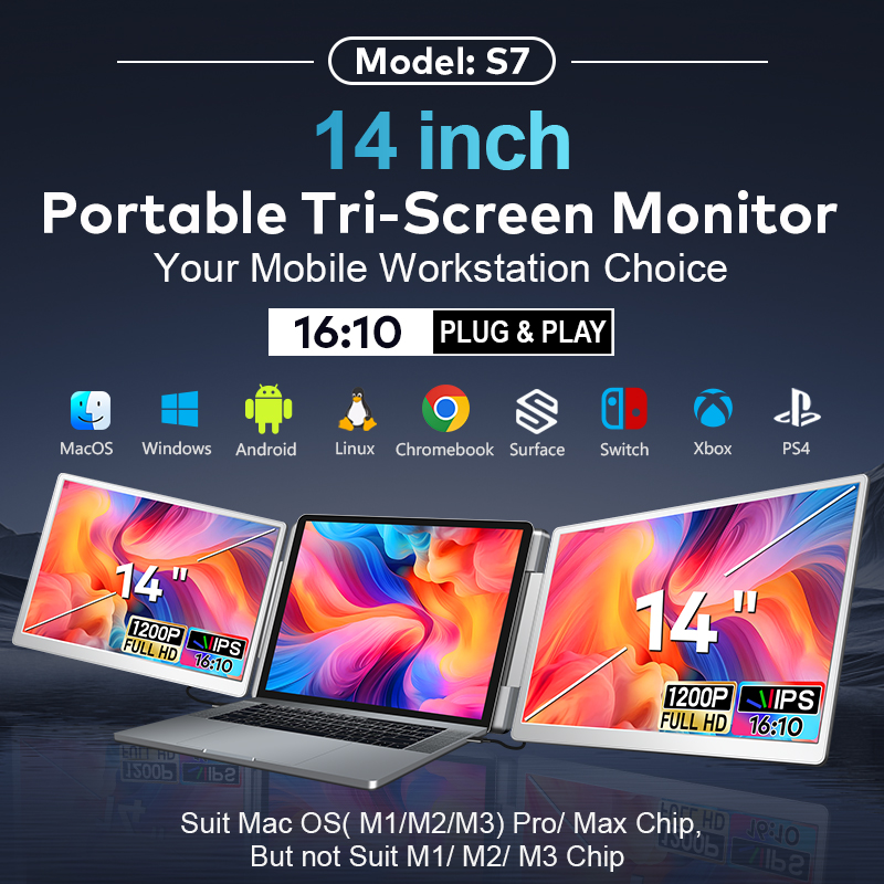 듀얼 스크린 디스플레이 휴대용 LCD 모니터 14인치  - Laptop Stand 리뷰 및 가격
