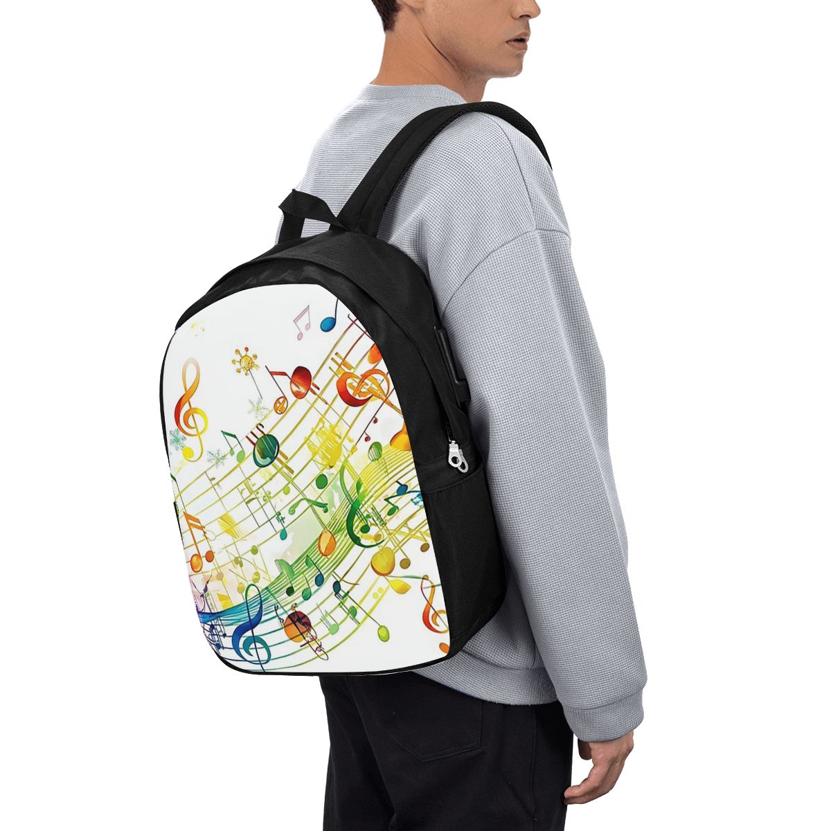 음악 노트가 있는 추상적인 피아노 건반 배낭 여행용 노 - Laptop Bag 리뷰 및 가격