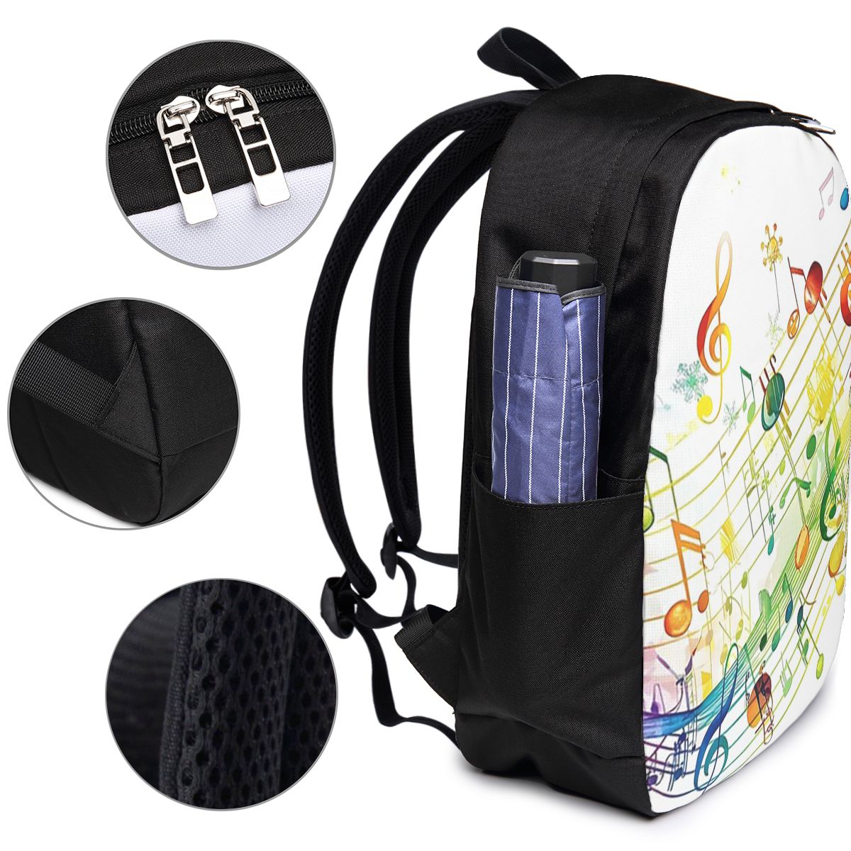 음악 노트가 있는 추상적인 피아노 건반 배낭 여행용 노 - Laptop Bag 리뷰 및 가격