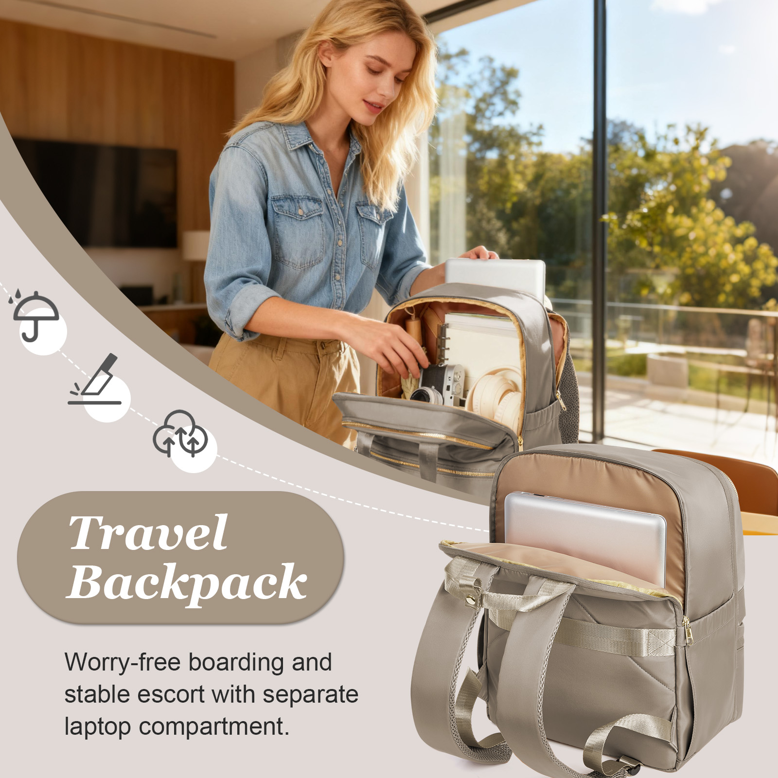 라이언에어 40x30x20 여성용 여행 배낭, 교사용  - Laptop Original Accessories 리뷰 및 가격