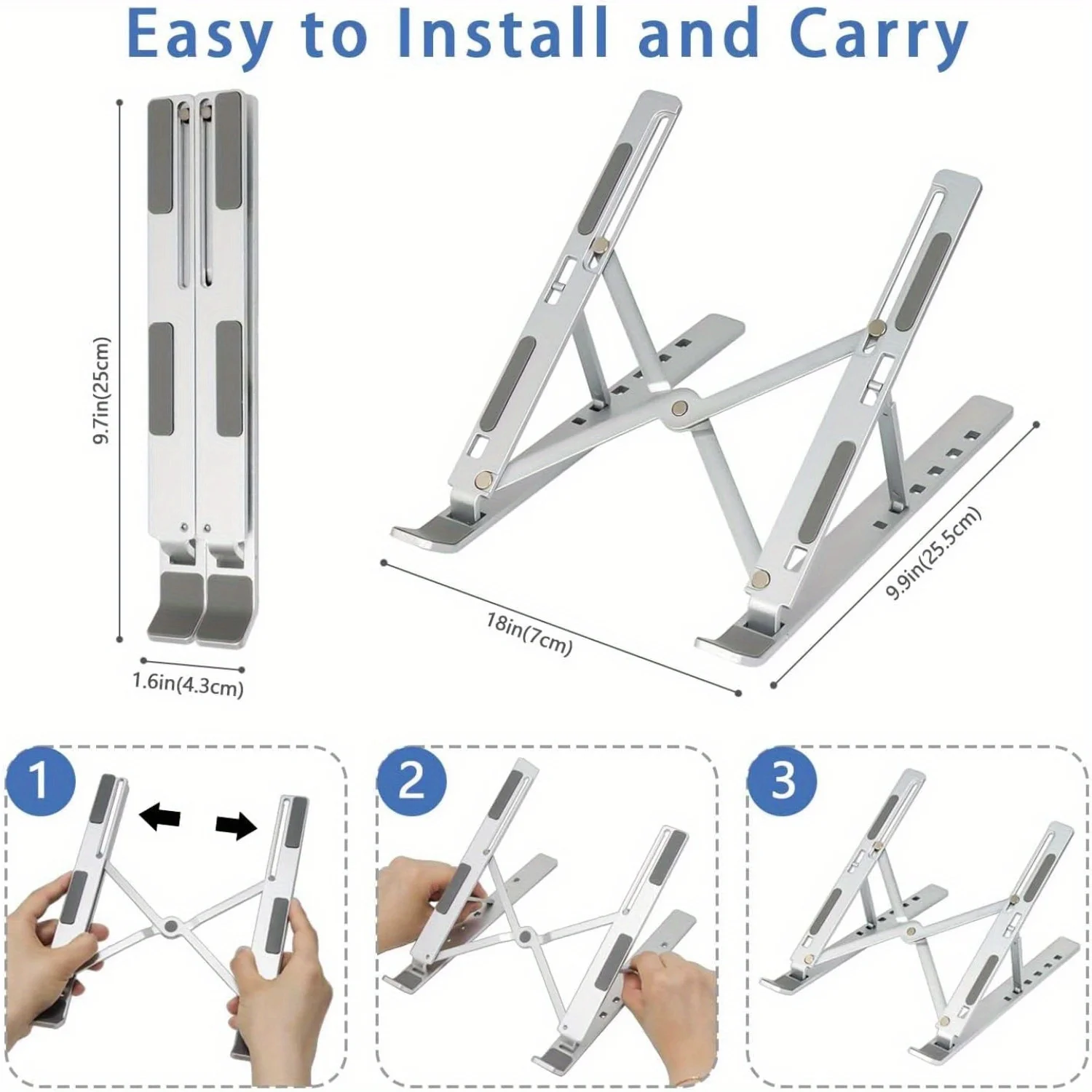 조정 가능한 알루미늄 노트북 스탠드 - 8~16인치 노 - Laptop Cooling Pad 리뷰 및 가격