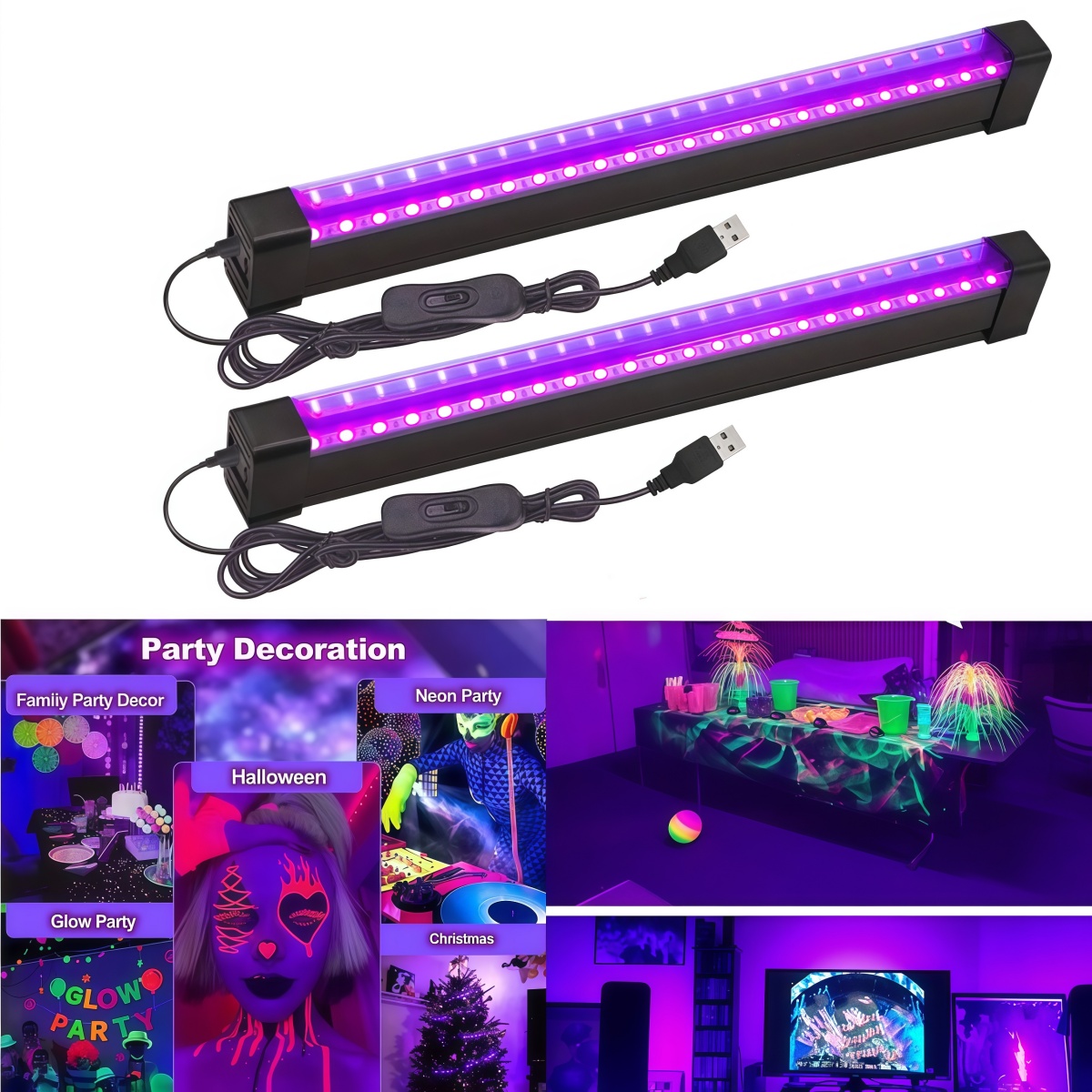 블랙 라이트 튜브 5W/10W USB 플러그 UV LE - Usb Hub 리뷰 및 가격