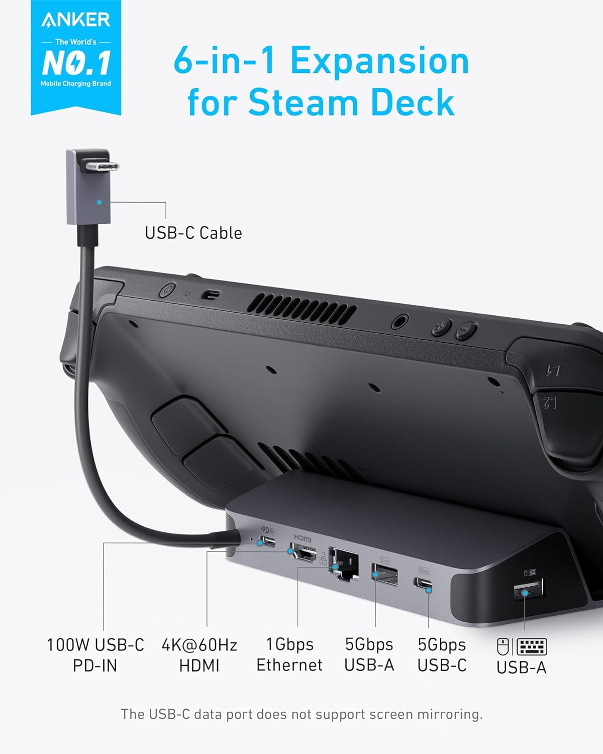 스팀덱/ROG Ally용 앵커 충전 스테이션, 6-in - Usb C Hub 리뷰 및 가격