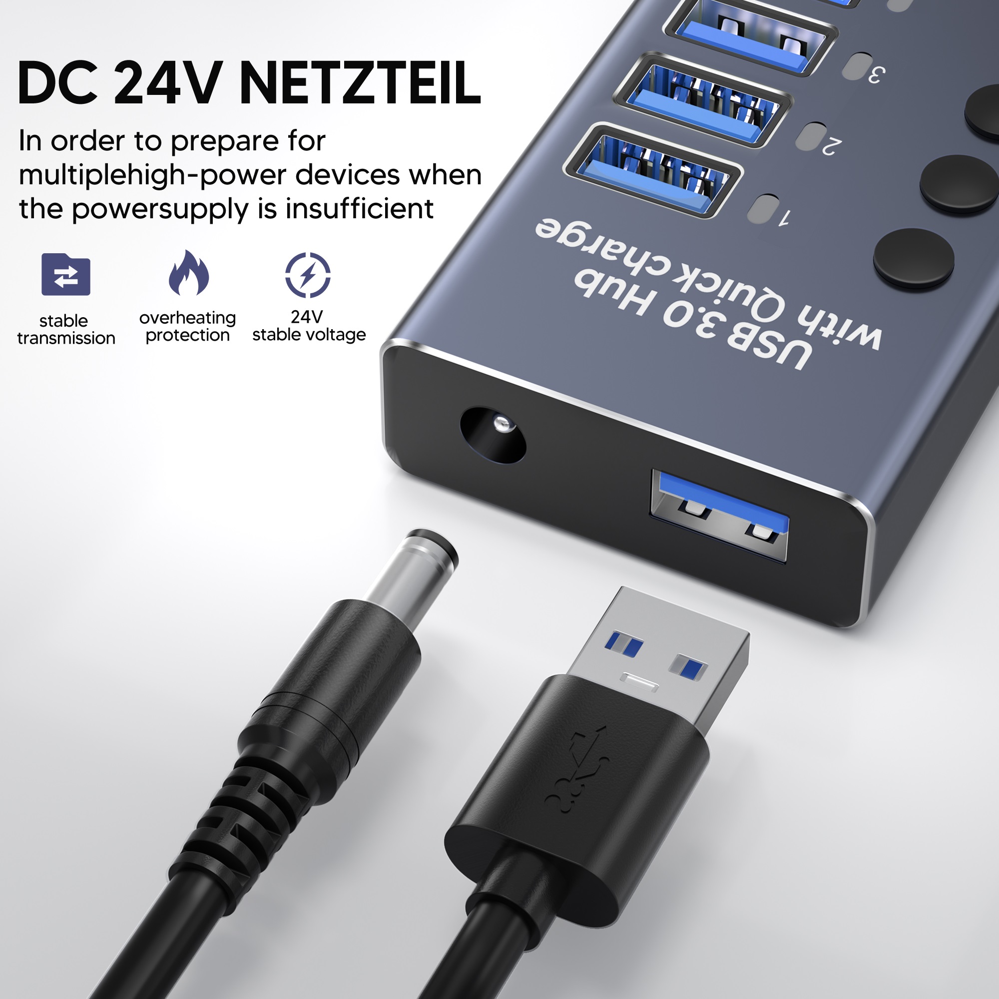 10포트 알루미늄 합금 고속 5Gbps USB 3.0  - Usb Hub 리뷰 및 가격