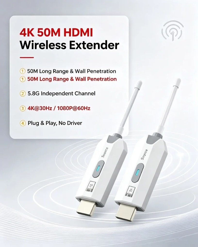 포인트 투 포인트 4K 디코딩 HDMI 호환 무선 연장 - Hdmi Cable 리뷰 및 가격