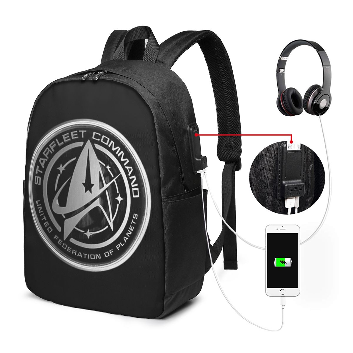 스타 트렉 공상 과학 TV 시리즈 배낭 여행 노트북 가 - Laptop Original Accessories 리뷰 및 가격