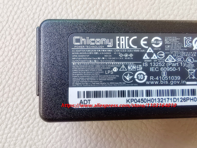 오리지널 19V 2.37A 45W 노트북 충전기 Ace - Laptop Charger 리뷰 및 가격