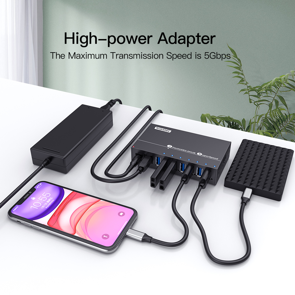 A173 7 포트 USB3.0 금속 산업용 허브 12V - Usb Hub 리뷰 및 가격