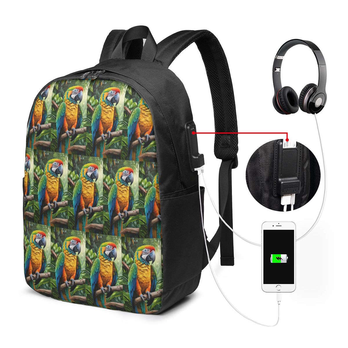 귀여운 맥아오 앵무새 배낭 여행 노트북 가방 컴퓨터 대 - Laptop Bag 리뷰 및 가격